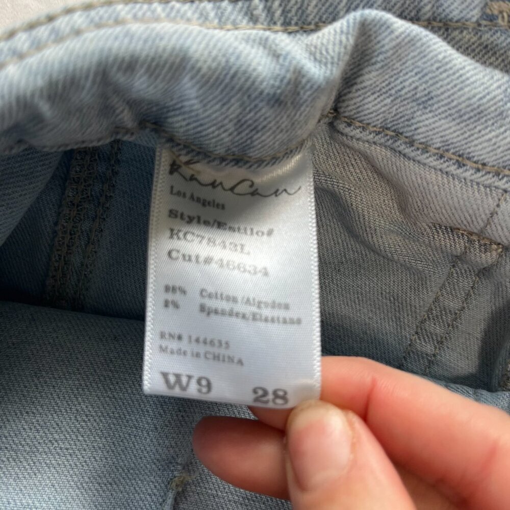 KanCan Light Wash High Waist Straight Leg Cotton Blend Cargo Jeans | Size 9 - Picture 8 of 9